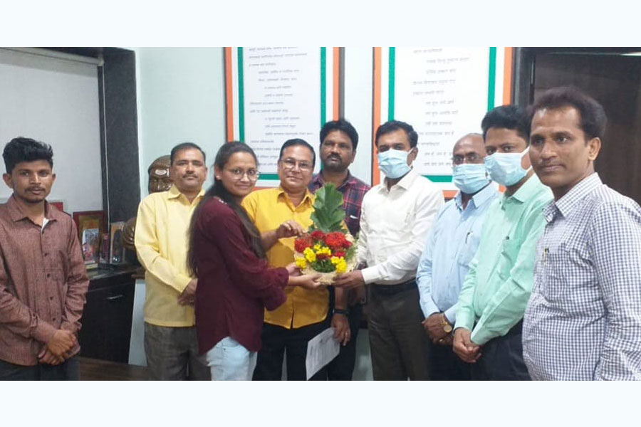 M.Sc student felicitate for qualifying SET Exam